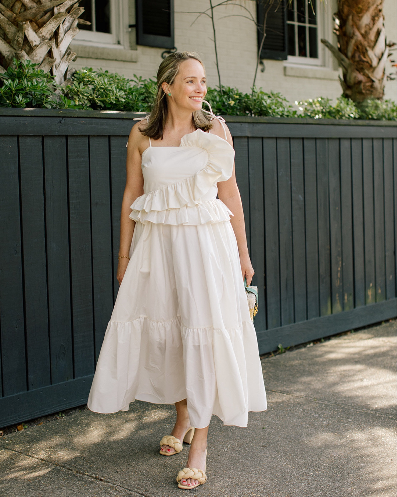 Soaking up spring in the prettiest white dress for Spring. I am loving everything Tanya Taylor is doing right now!

#LTKFind #LTKSeasonal