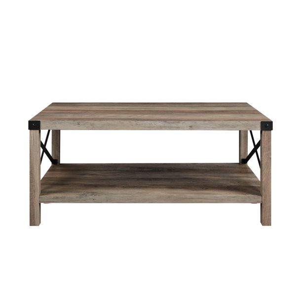 Magnolia Metal X Grey Wash Coffee Table by Desert Fields | Walmart (US)