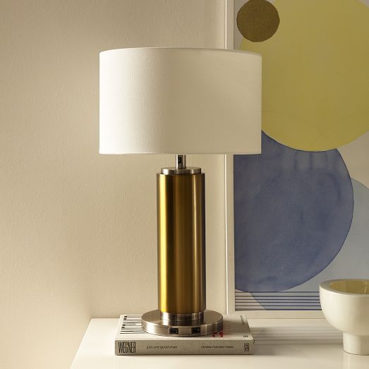 Pillar Table Lamp with USB Charger | West Elm (US)