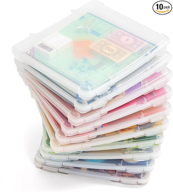 IRIS USA 10Pack 8.5" x 11" Portable Project Case Container with Snap-Tight Latch, Clear | Amazon (US)