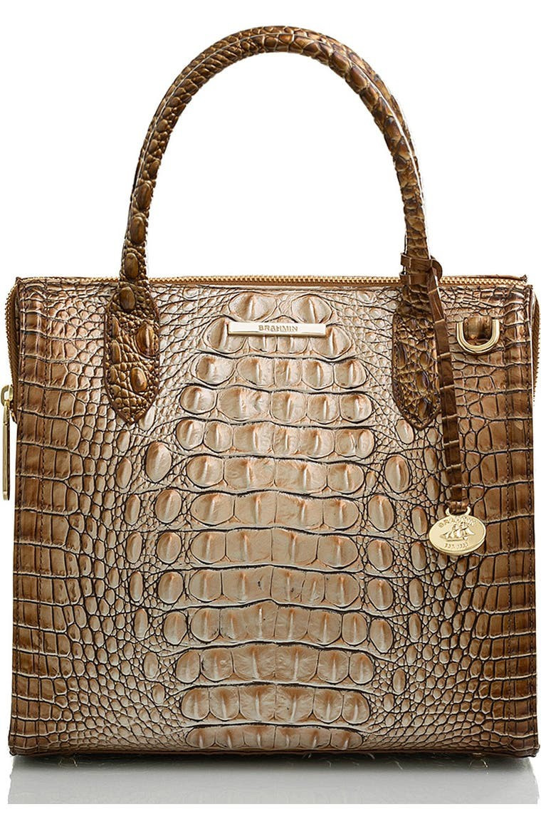 Small Caroline Croc Embossed Leather Satchel | Nordstrom