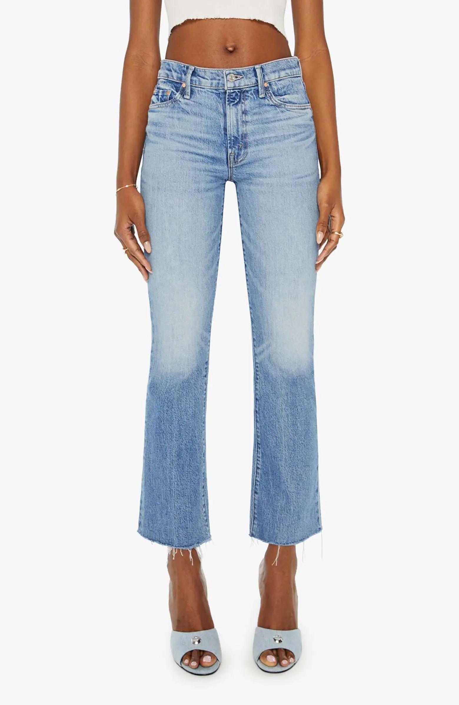 The Outsider Flood Raw Hem Ankle Bootcut Jeans | Nordstrom