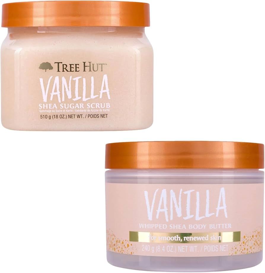 Tree Hut Vanilla Shea Sugar Scrub Bundled With Whipped Body Butter, New Scent Gift Set 2023, 26.4... | Amazon (US)
