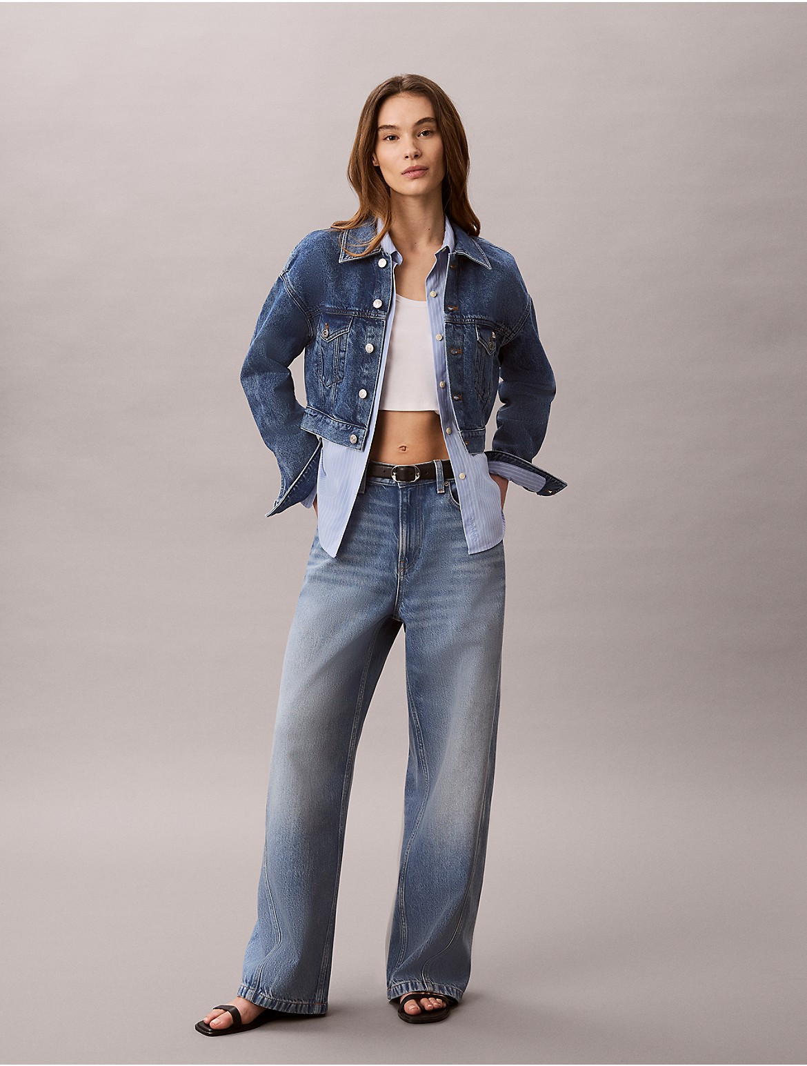 Calvin Klein Women's Twisted Seam Low Rise Baggy Jeans - Blue - 27W x RL | Calvin Klein (US)