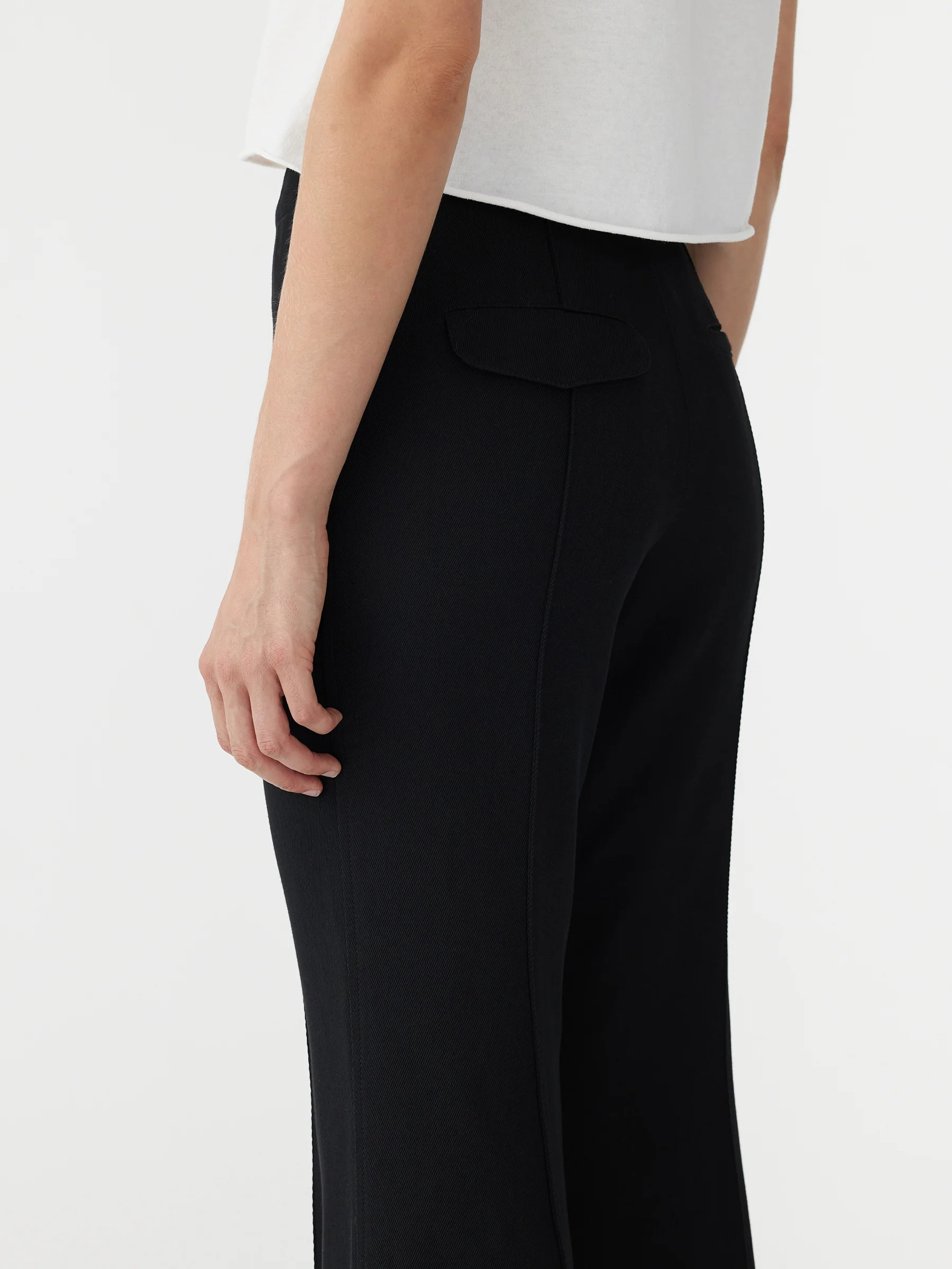 viscose twill flared pant | Bassike