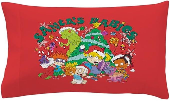 CafePress Rugrats Holiday Santa's Babies Standard Size Pillow Case, Pillow Cover, Unique Pillow S... | Amazon (US)