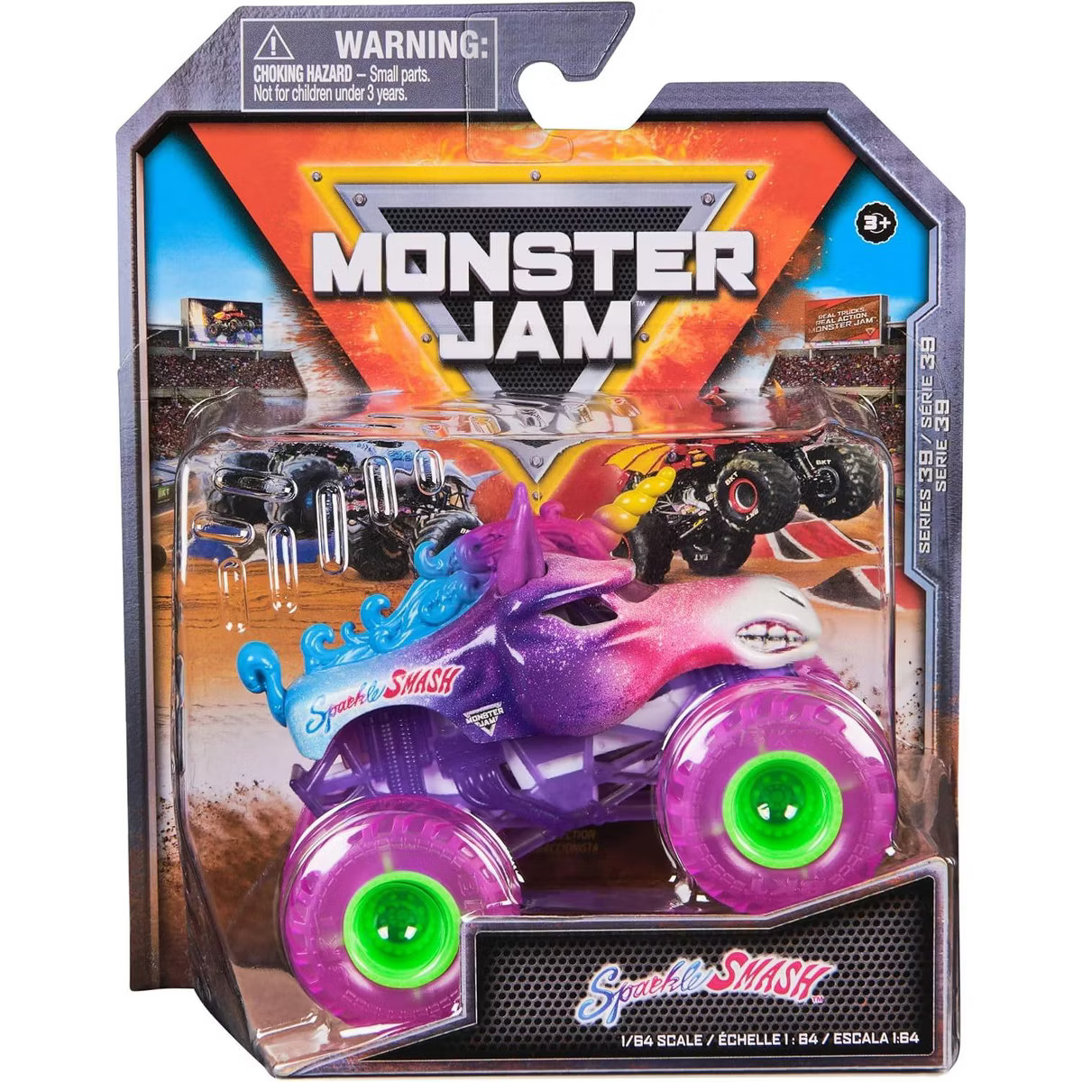 Monster Jam, Sparkle Smash Monster Truck, Die-Cast Vehicle, 1:64 Scale | Target