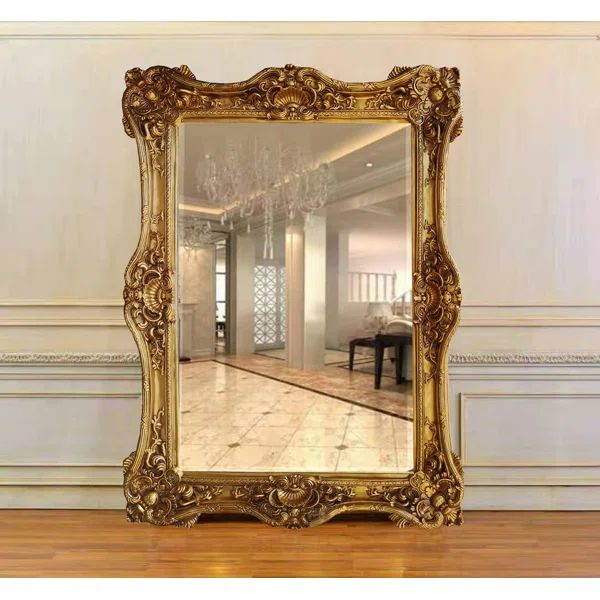 Antique Gold Rectangle Floor Mirror | Wayfair North America