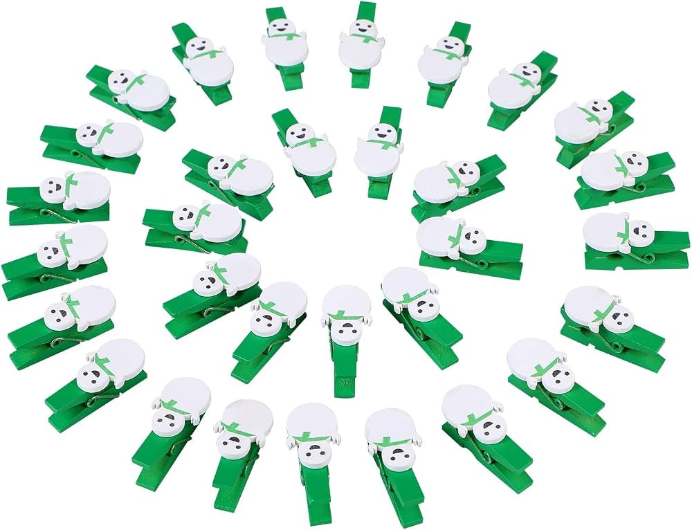 Christmas Clips, Snowflake Wood Clothespins for Game Favors Craft, Wood Clips Set for Card Paper ... | Amazon (US)