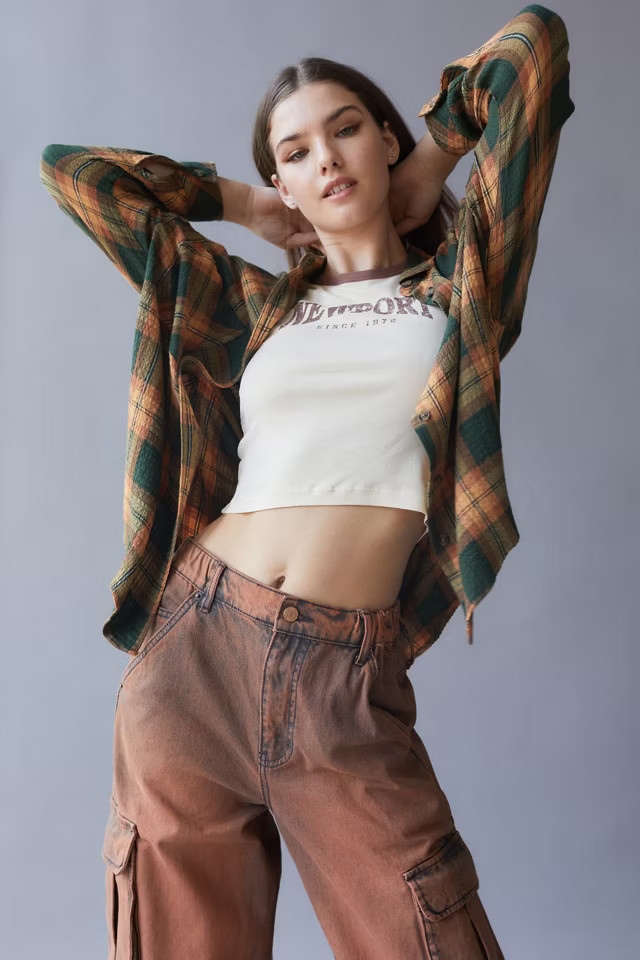 BDG Keanu Flannel Button-Down Shirt | Urban Outfitters (US and RoW)