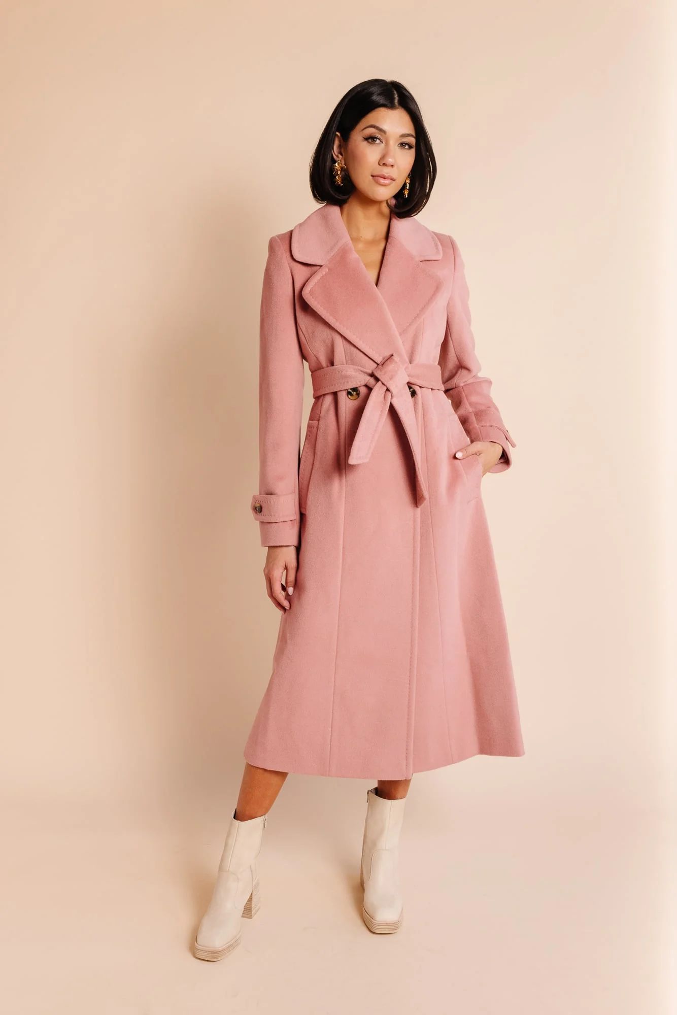 Tailored Wool Overcoat - Rose | Rachel Parcell