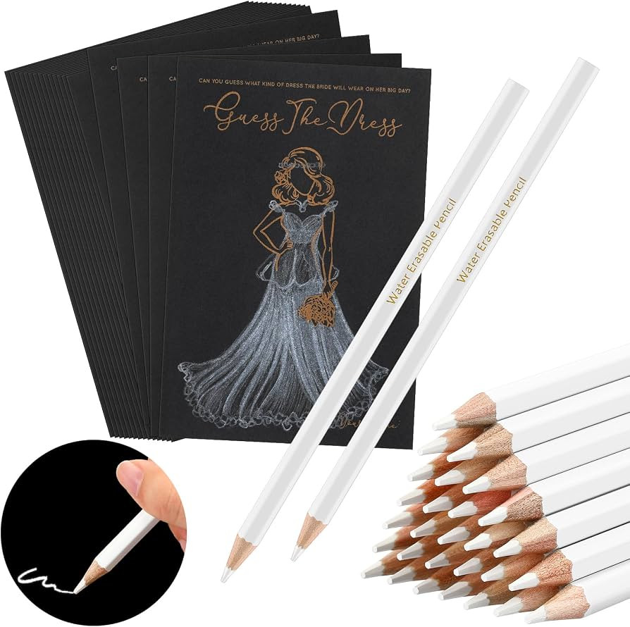 30 Sets Guess The Dress Bridal Shower Games for Guests Include Wedding Shower Games Cards and Wat... | Amazon (US)