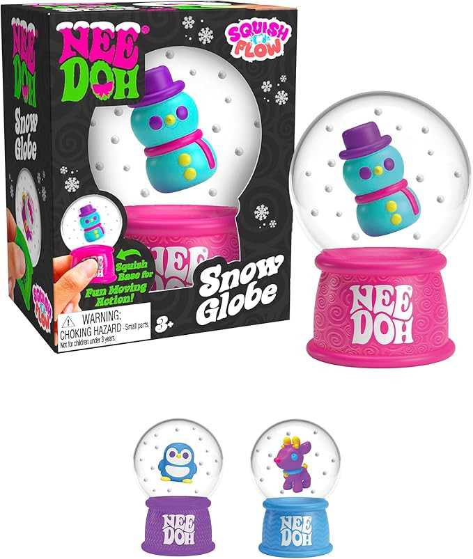 Schylling NeeDoh Squishmas Squish N' Snow Globes - Christmas Squeeze Toy - Assorted Colors - Ages... | Amazon (US)