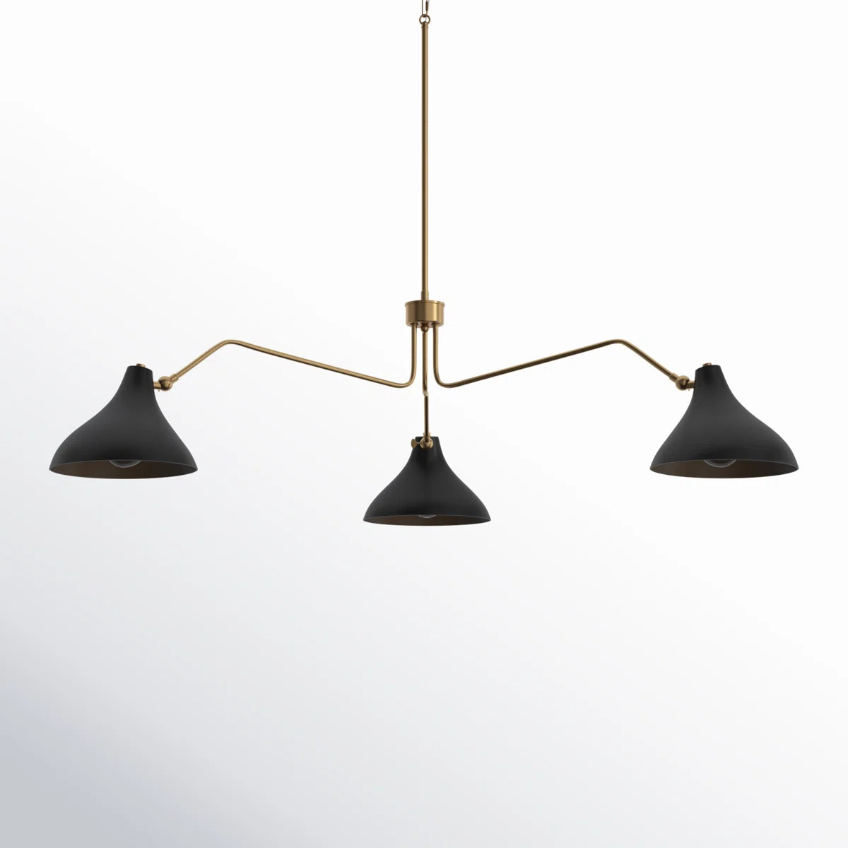 Elyse 3 - Light Unique/Statement Chandelier in Natural Brass | Wayfair North America
