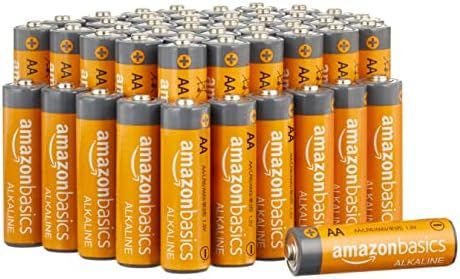Amazon.com: Amazon Basics 48 Pack AA High-Performance Alkaline Batteries, 10-Year Shelf Life, Eas... | Amazon (US)