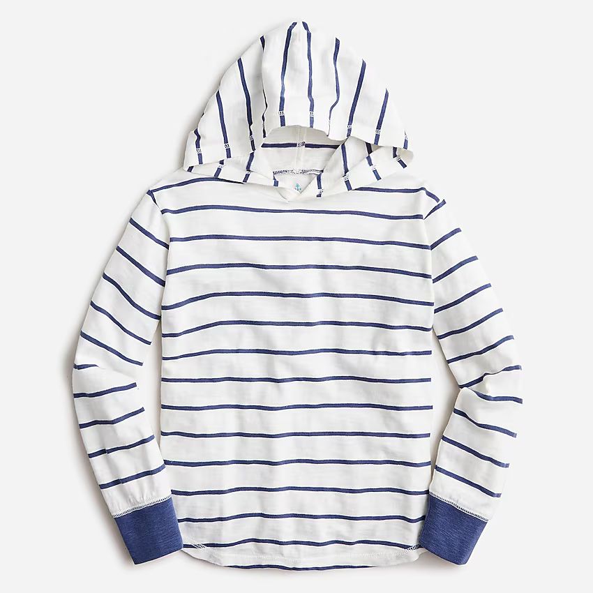 Boys' garment-dyed hooded T-shirt in stripe | J.Crew US