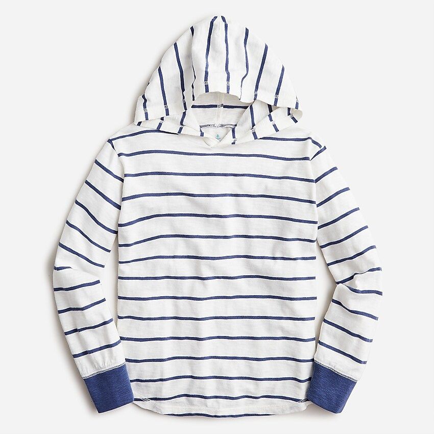 Boys' garment-dyed hooded T-shirt in stripe | J.Crew US