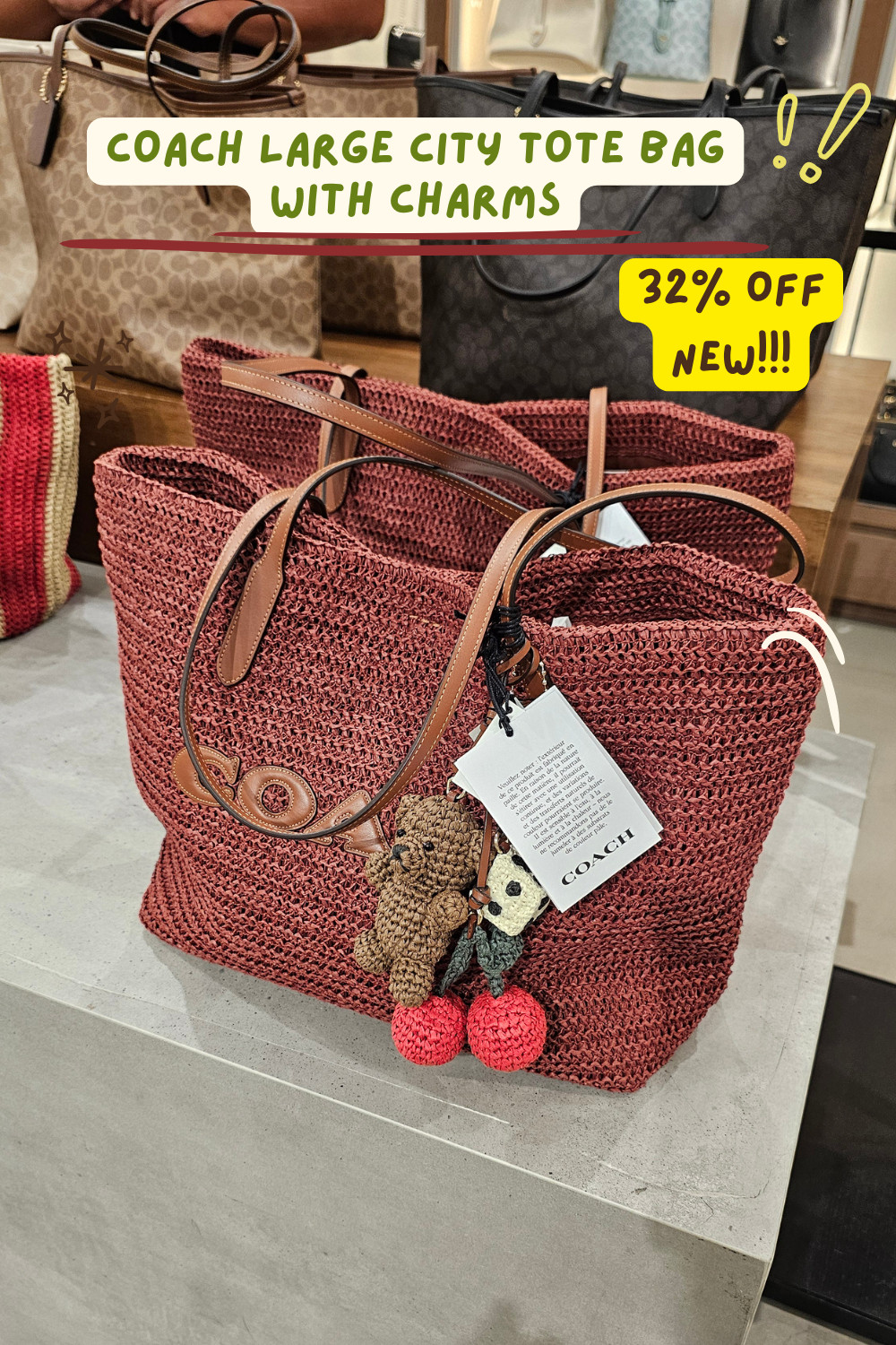 Coach Large City Tote Bag With Charms (CES20)
✨ The Ultimate Everyday Tote with a Playful Twist ✨

✔ Spacious interior for daily essentials
✔ Perfect for work, travel, and everyday use
✔ Durable Coach craftsmanship
✔ Includes adorable Coach charms ✨
✔ Easy-to-style classic silhouette
✔ A great gift idea for Coach lovers 🎁

If you're looking for one bag that can do it all, the Large City Tote is a perfect choice. Functional, stylish, and finished with charming details that make it uniquely Coach. 🤍
 

 #LTKstyletip #LTKbag #LTKgiftguide
