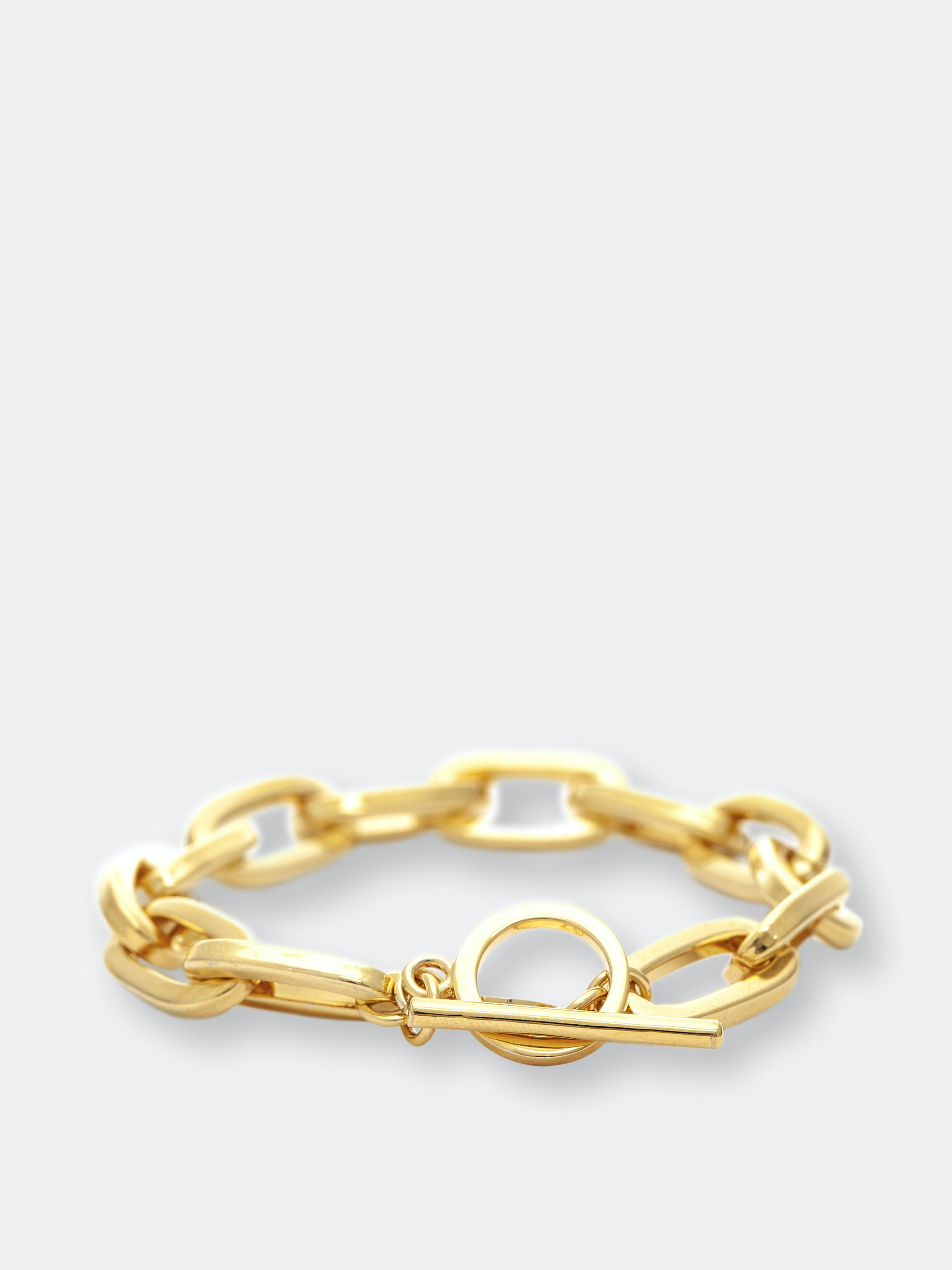 Polished Paper Clip Toggle Bracelet | Verishop