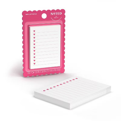 Noted by Post-it 3"x4" With Love List Notes White Valentine's Day | Target