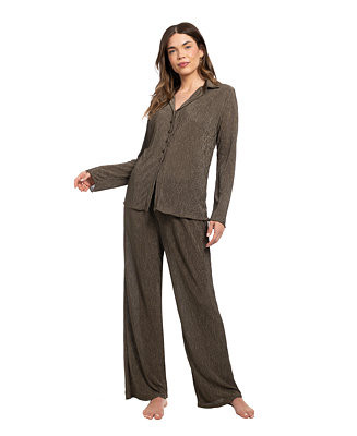 Midnight Bakery Women's 2-Piece Long Sleeve Top and Pants Pajama Set - Macy's | Macy's