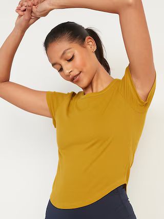 Short-Sleeve UltraLite Rib Cropped T-Shirt for Women | Old Navy (US)