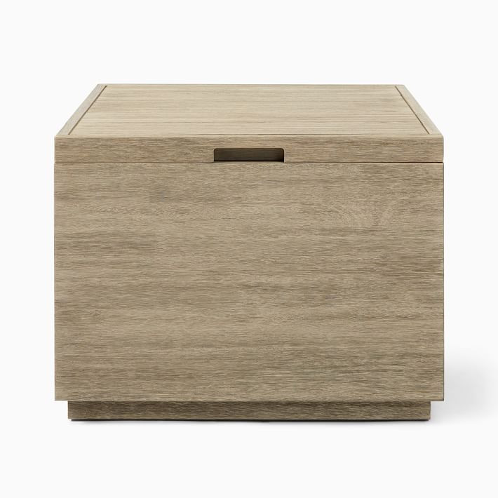 Volume Outdoor Square Storage Side Table (26") | West Elm (US)