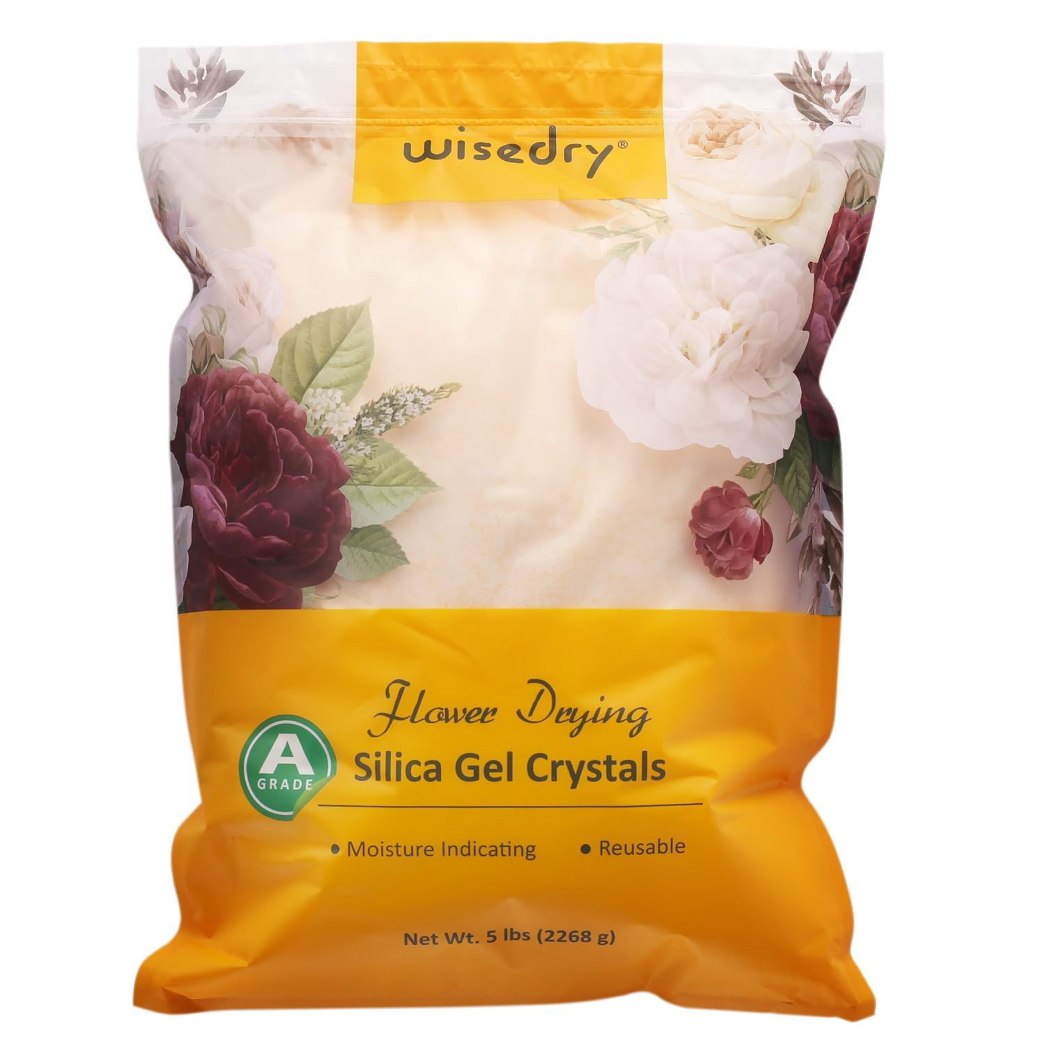 wisedry Silica Gel Flower Drying Crystals - 5 LBS, Fine Crystals < 1mm, Color Indicating, Reusabl... | Amazon (US)
