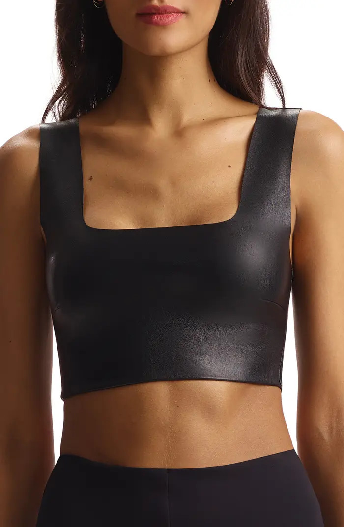 Faux Leather Crop Top | Nordstrom