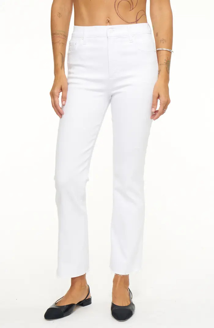 Lennon Raw Hem High Waist Crop Bootcut Jeans | Nordstrom