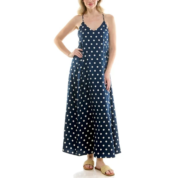 Nicole Miller Women's Maxi Slip Dress With Built In Bra, Sizes S-XL | Walmart (US)