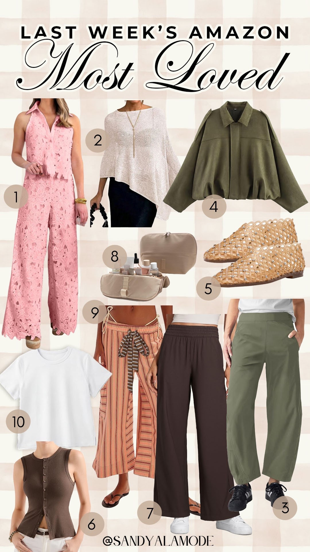 Last week’s Amazon most loved // fall fashion // designer look for less // matching set // shawl // makeup bag // travel // striped pants // barrel pants // jelly flats

Last week’s best sellers. Weekly bestsellers. Weekly most loved finds. Amazon finds. Amazon fashion. Amazon fall jacket. Amazon white basic tee. Amazon matching set. Amazon fall pants. Amazon trending for fall.

#LTKSeasonal #LTKootd #LTKgrwm