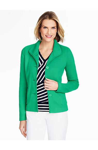 Textured Knit Jacket | Talbots