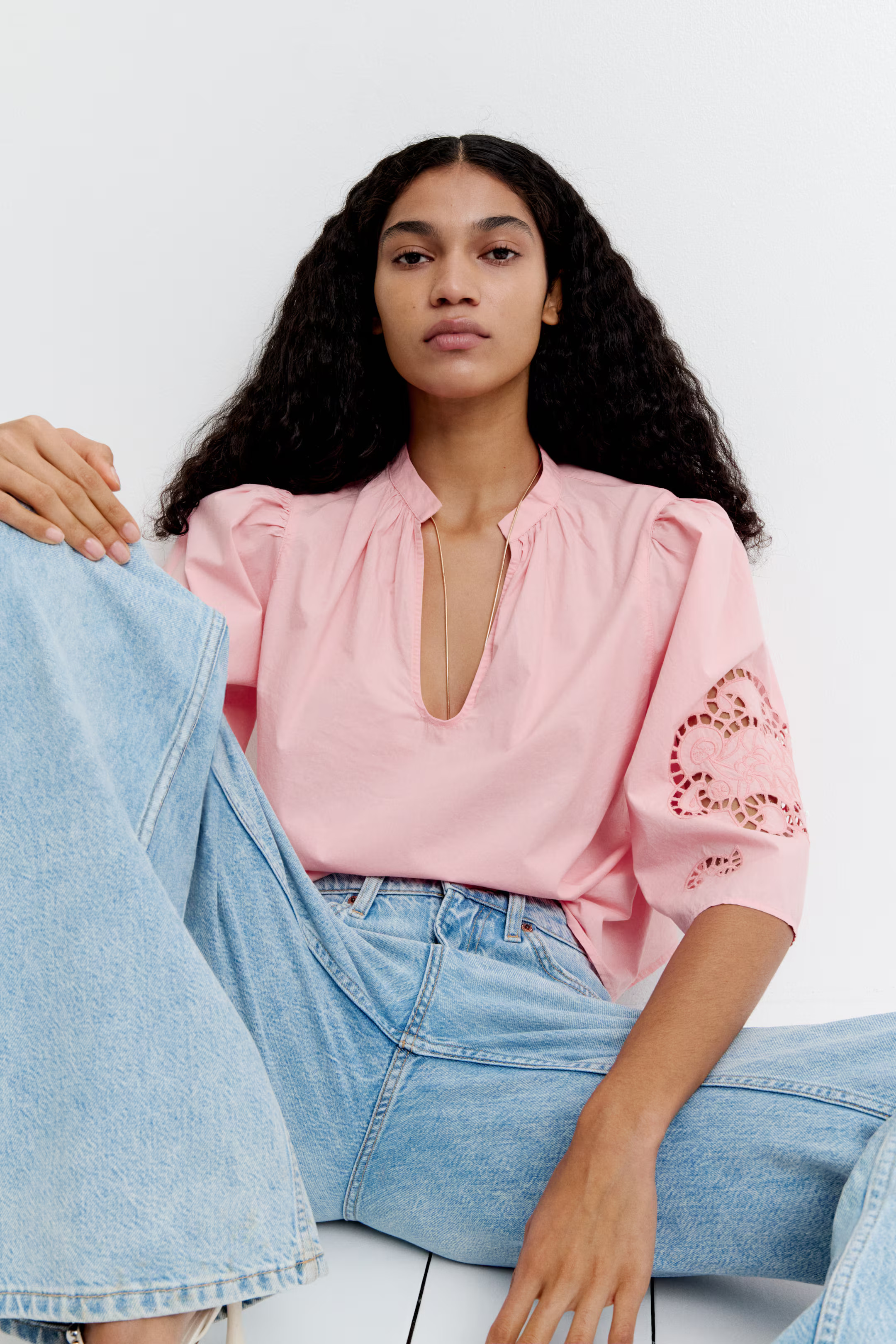 Blouse met broderie anglaise | H&M (DE, AT, CH, NL, FI)