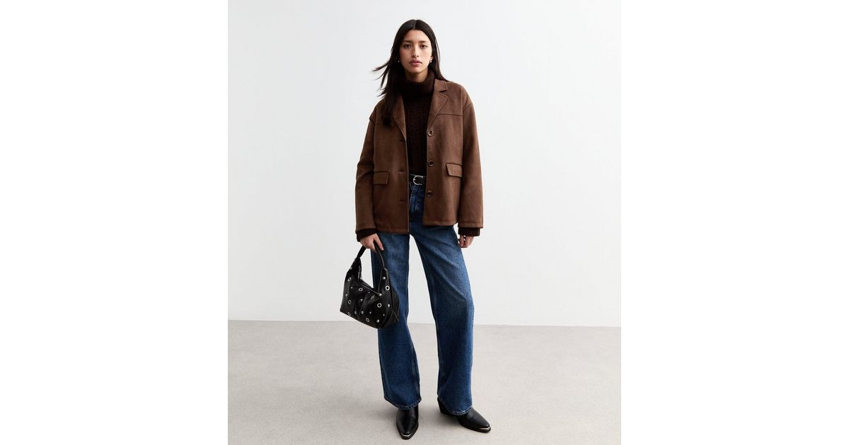 Brown Faux Suede Blazer
						
						Add to Saved Items
						Remove from Saved Items | New Look (UK)