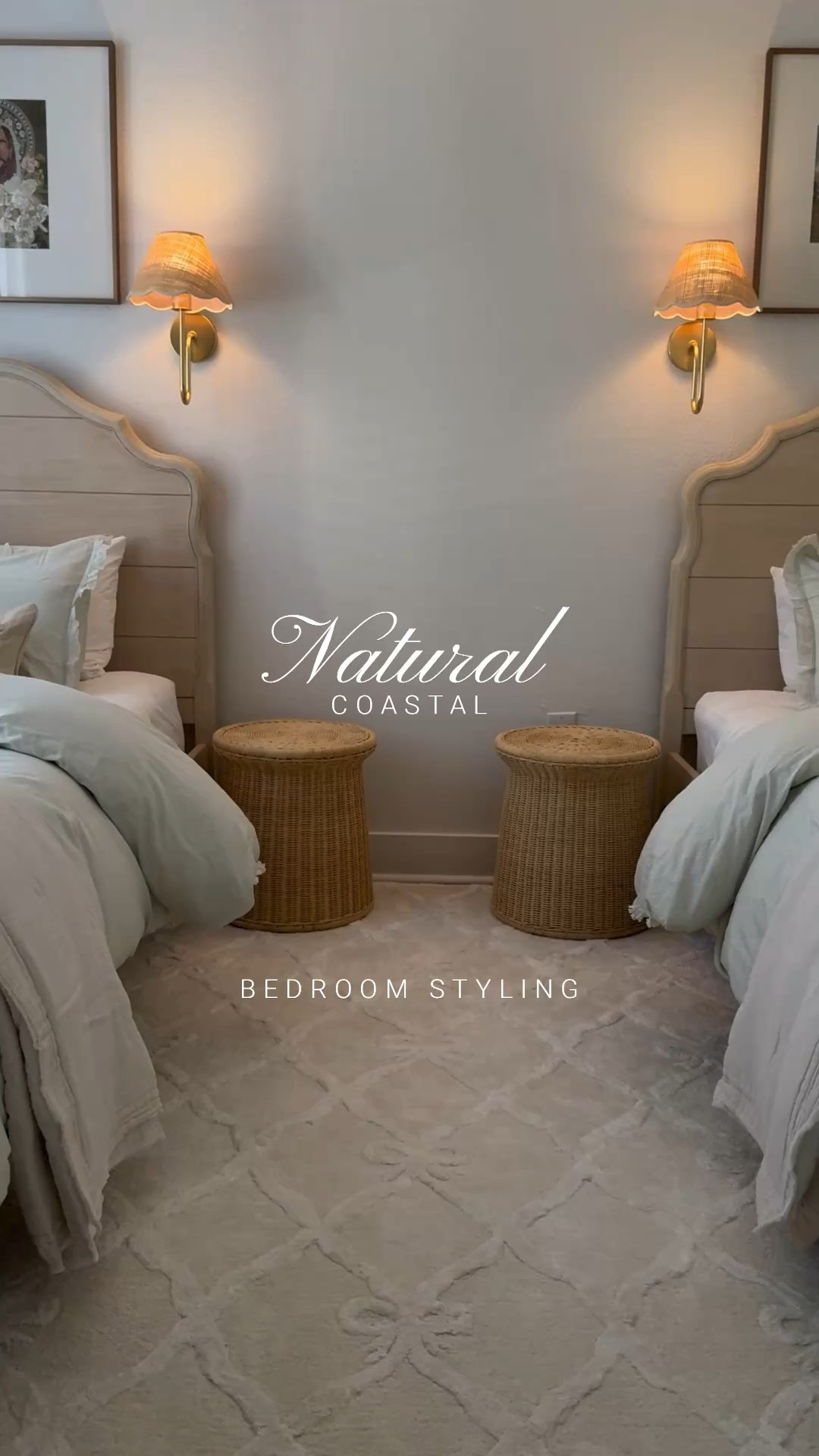 Natural coastal girls room 🤍

Twin bed, shared room, kids room, coastal decor, rattan lamps, aqua bedding

#LTKKids #LTKHome