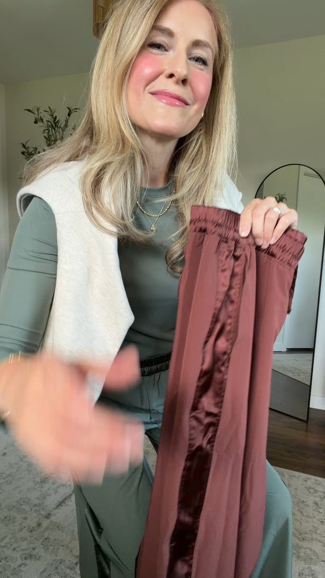 Hands down my favorite recent Walmart find! Wide leg athletic pants with the satin track stripe, comfy pull on waist. So good for everyday. I got the medium and I’m 5’8”.  #walmartfashion

#LTKActive #LTKxWalmart