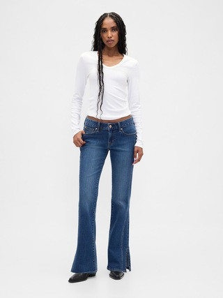 Low Rise Long & Lean Seamed Split-Hem Jeans | Gap (US)