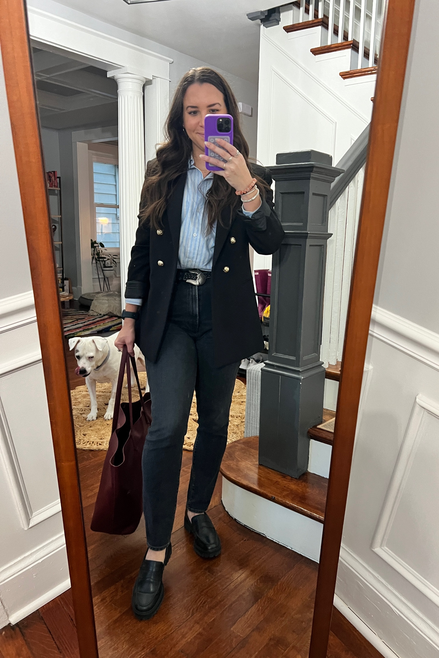 Work wear. Dressed up jeans. Loafers and blazer.

#LTKstyletip #LTKSeasonal #LTKworkwear