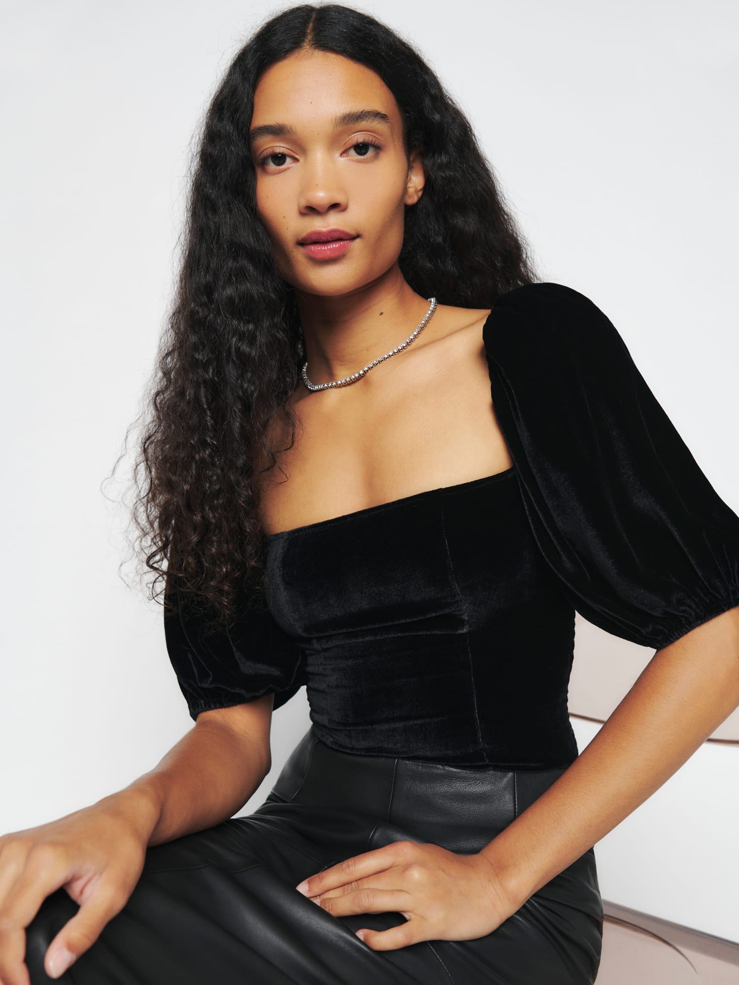 Luka Velvet Top | Reformation (Global)