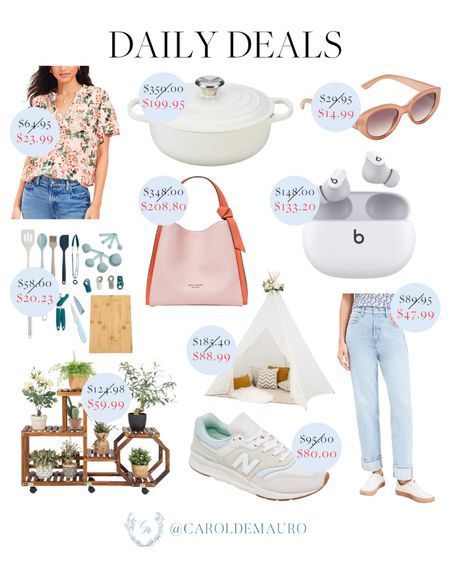 Today’s deals include a cute floral top, white sneakers, a cute pink handbag, denim jeans, kitchen utensils, and more!
#cookingessential #affordablefinds #techmusthave #springfashion #onsalenow 

#LTKsalealert #LTKshoecrush #LTKstyletip