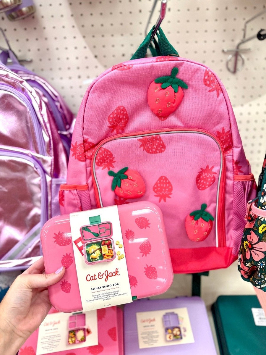 Target back to school finds! The cutest backpack & matching bento box! 🍓

#LTKFamily #LTKHome #LTKKids