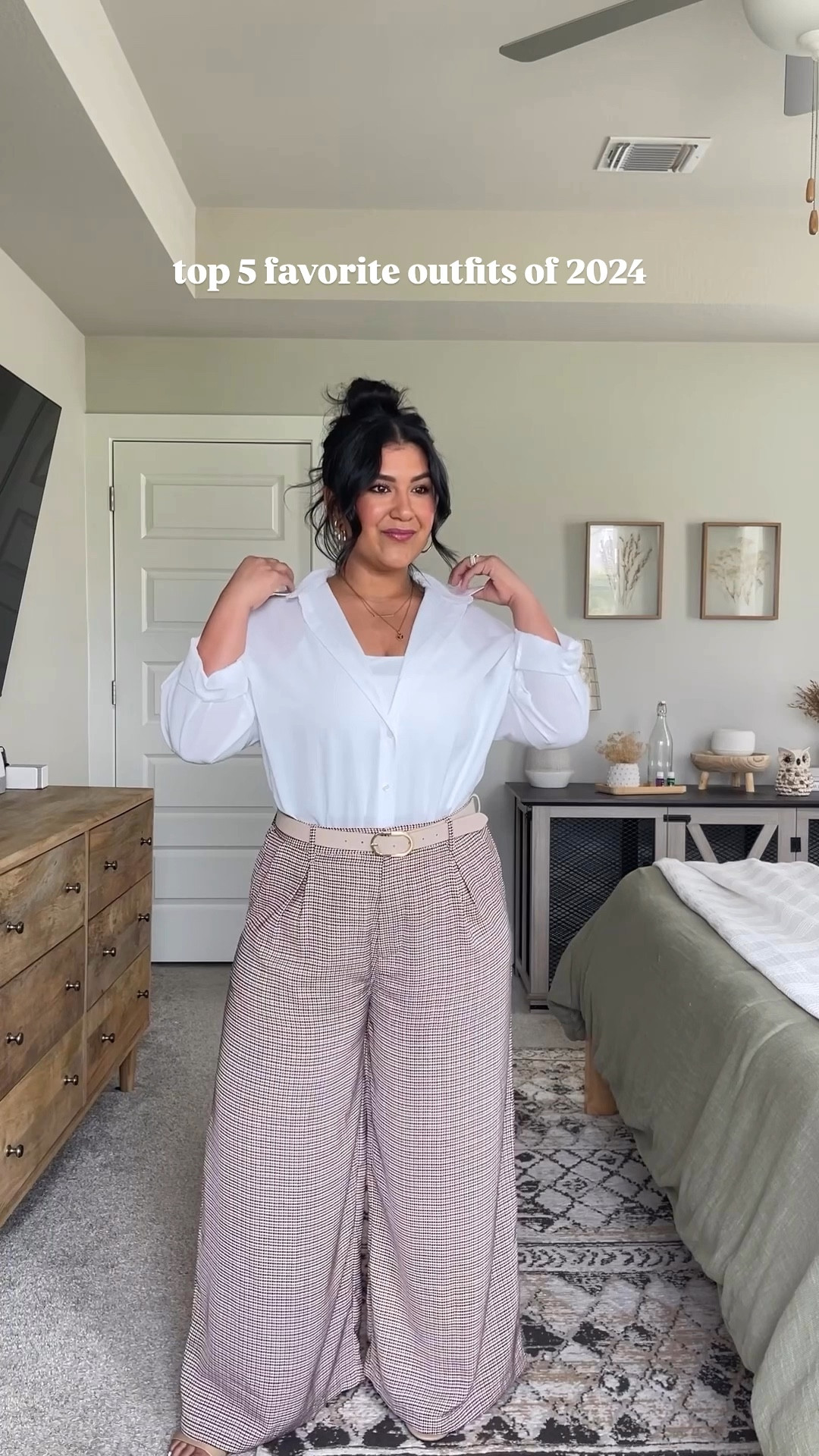 OUTFIT 1: wearing a large in all, slacks in a large short // OUTFIT 2: wearing a large in all, skirt has shorts underneath, size up in the tights // OUTFIT 3: large in lace top, medium in denim romper (I sized down one) // OUTFIT 4: large in lace top, size 10 short in the denim, shade Salty Air (size down one) // OUTFIT 5: large in bodysuit (this fits like shapewear), large short in red slacks 

#LTKFindsUnder50 #LTKWorkwear #LTKMidsize