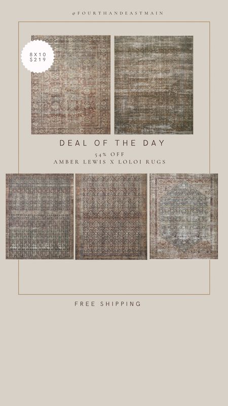 deal of the day // amber lewis x loloi rugs are up to 54% off. great prices on all. these rugs are also great for the fall and winter 

#LTKhome