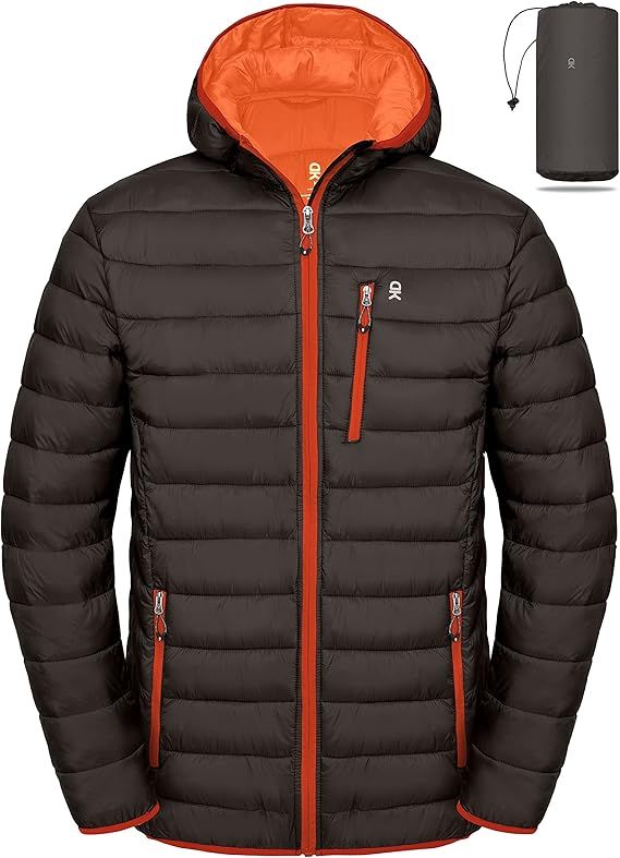 Little Donkey Andy Men's Packable Puffer Jacket Lightweight Hooded Windproof Winter Coat with Rec... | Amazon (US)