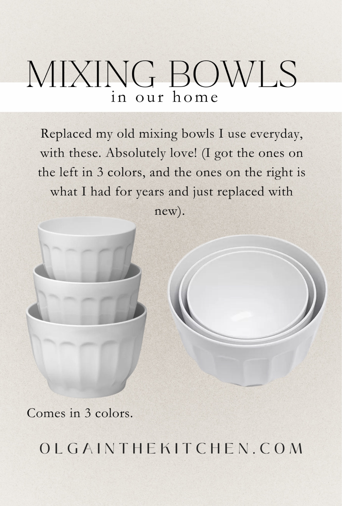 My favorite mixing bowls for baking and cooking. 

Melamine bowls, Macy’s home, Wayfair home

#LTKhome #LTKfindsunder50 #LTKsalealert