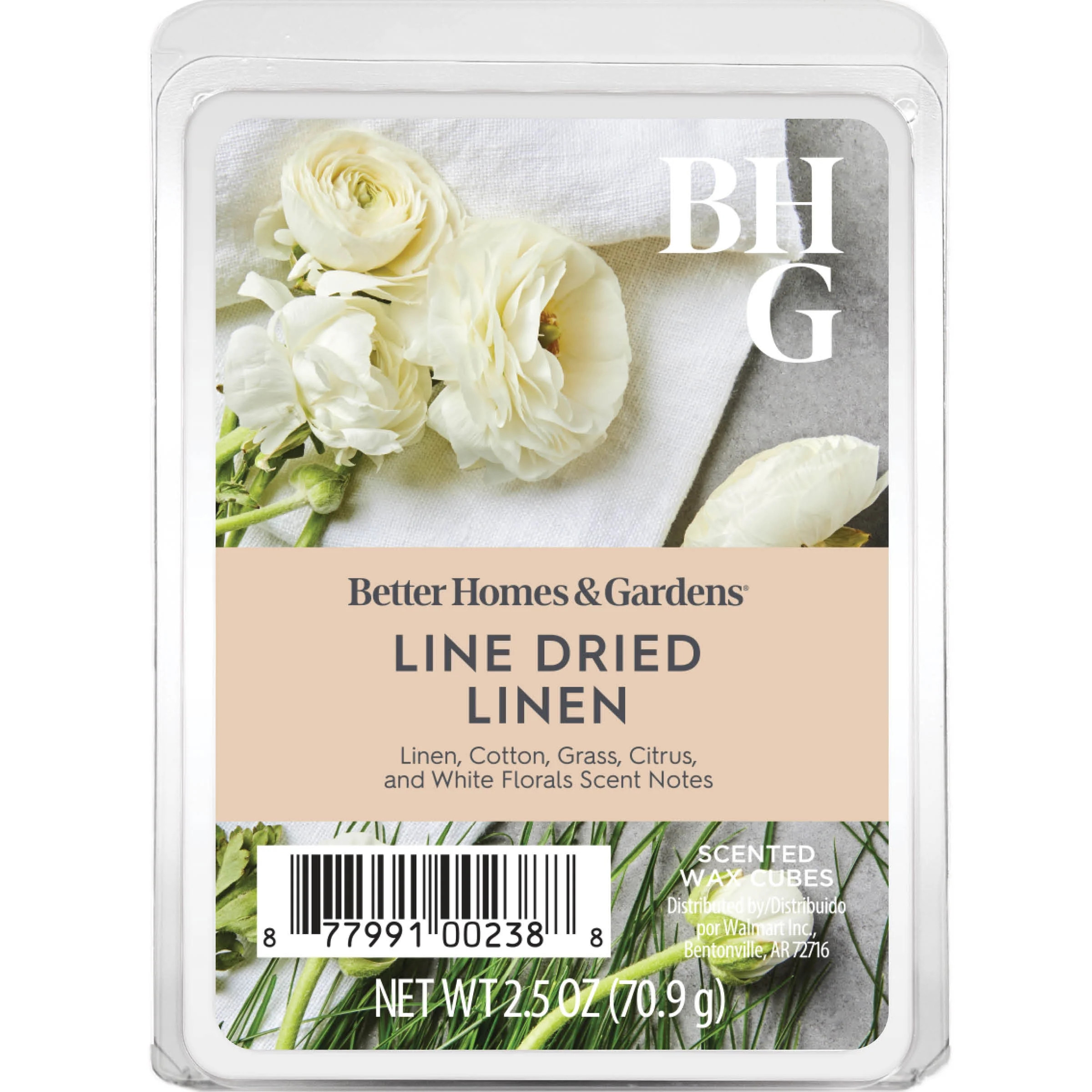 Line-Dried Linen Scented Wax Melts, Better Homes & Gardens, 2.5 oz (1-Pack) | Walmart (US)