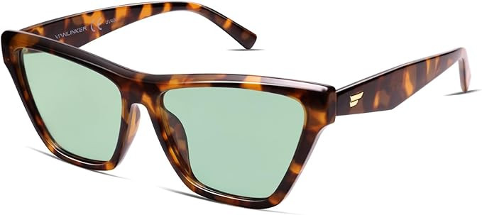 VANLINKER Retro Polarized Square Cateye Sunglasses for Women Trendy Oversized Rectangular Cat-eye... | Amazon (US)