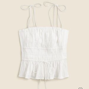 J. Crew white Clio top | Poshmark