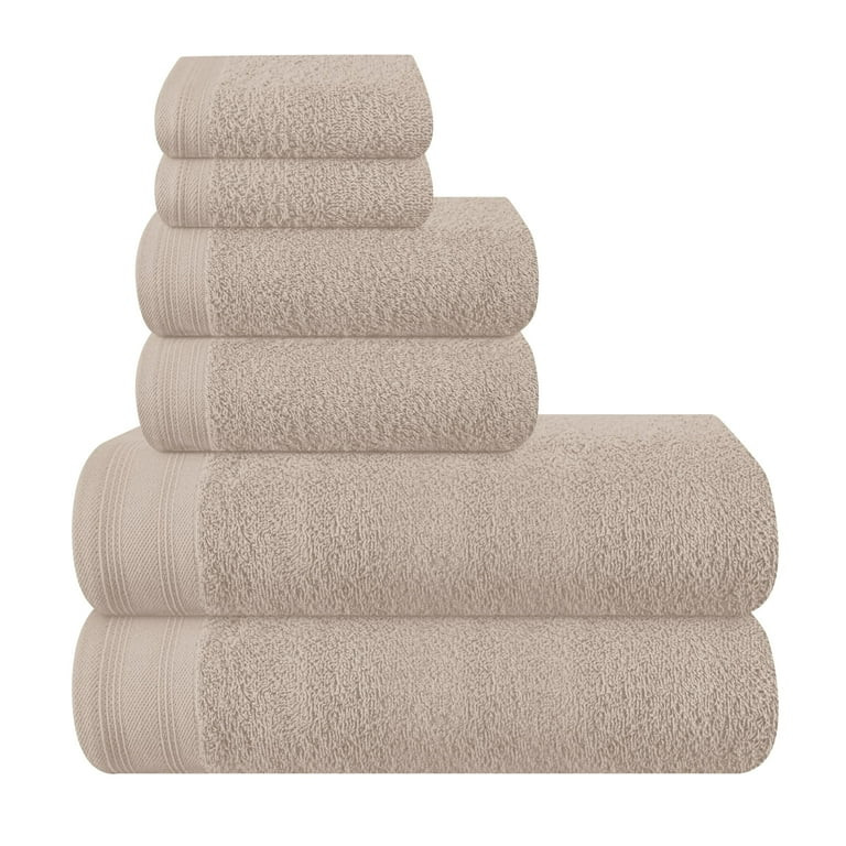BELIZZI HOME Ultra Soft 6 Pack Cotton Towel Sets, Contains 2 Bath Towels 28x55 inch, 2 Hand Towel... | Walmart (US)